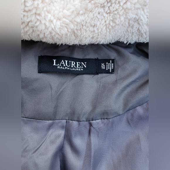 Ralph Lauren Black Label Faux Fur Trim Puffer 60% Down Coat Jacket Womens XL - Picture 6 of 16